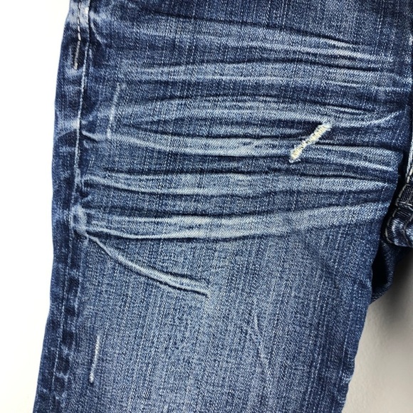KUT From The Kloth “So Low” Distressed Blue Denim Size 4 Bermuda EUC Jean Short - Picture 7 of 16